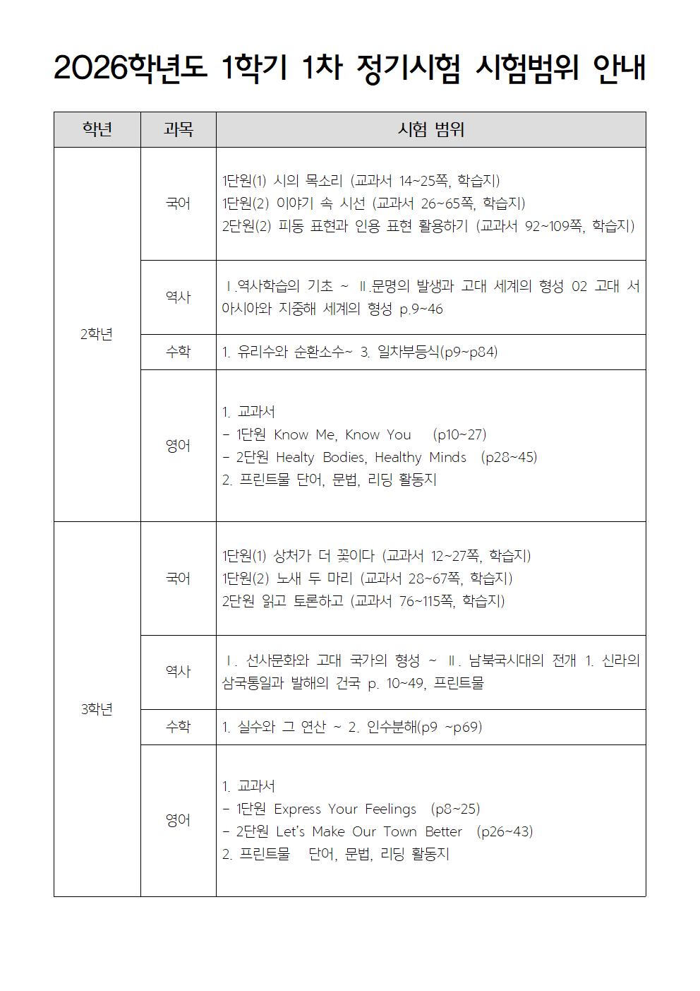 2026학년도 1학기 1차 정기시험 시험범위 안내001.jpg